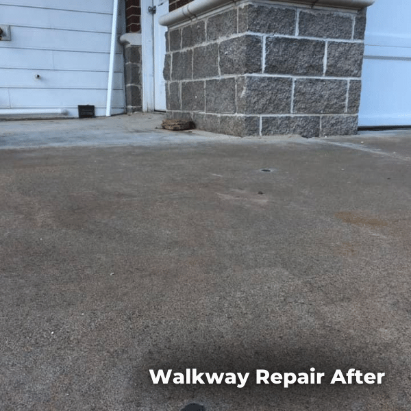 This image shows the walkway after concrete leveling.