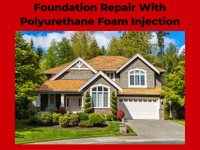 Polyurethane foam injection used for concrete leveling and foundation repair in an Arkansas home.