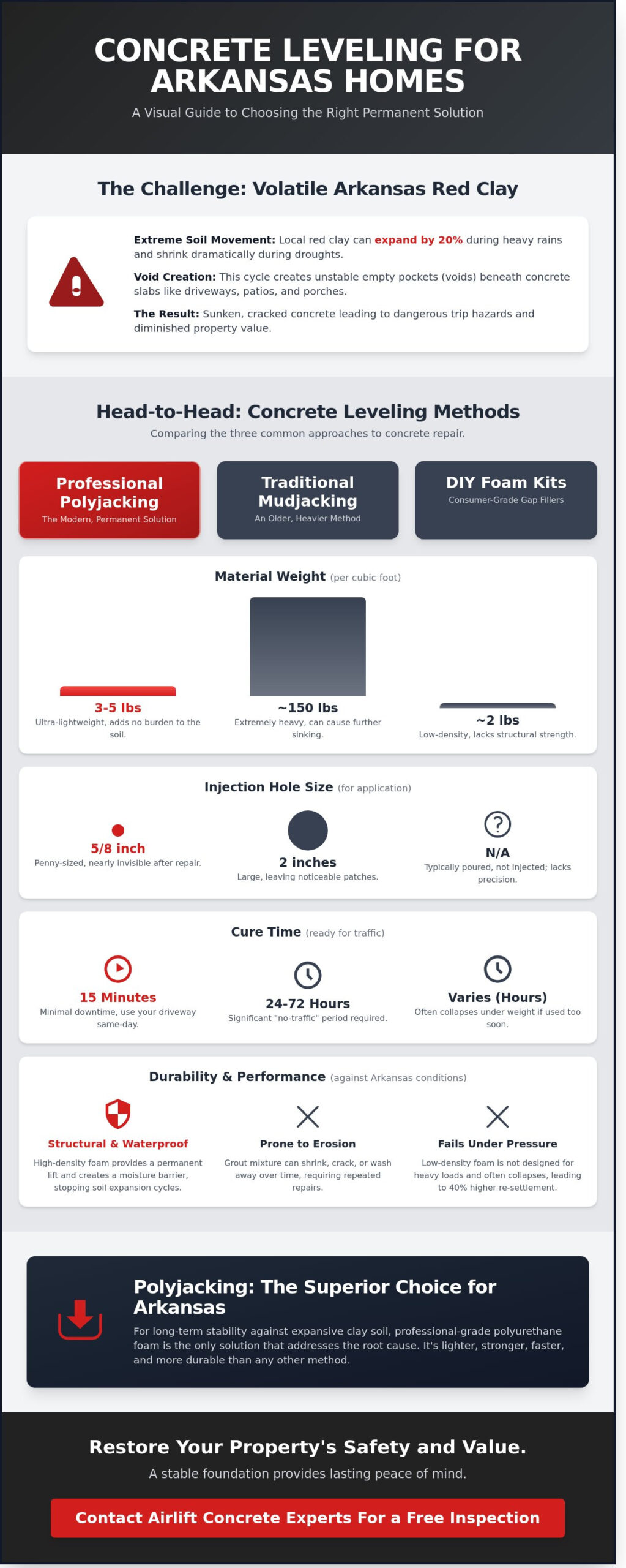 Concrete Leveling Foam in Malvern & Central Arkansas: The Professional Buyer’s Guide